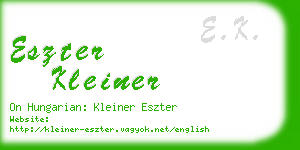 eszter kleiner business card